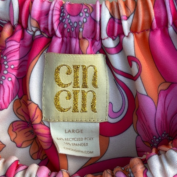 Women’s Pink & Orange Floral Swim Bottoms - Picture 4 of 7